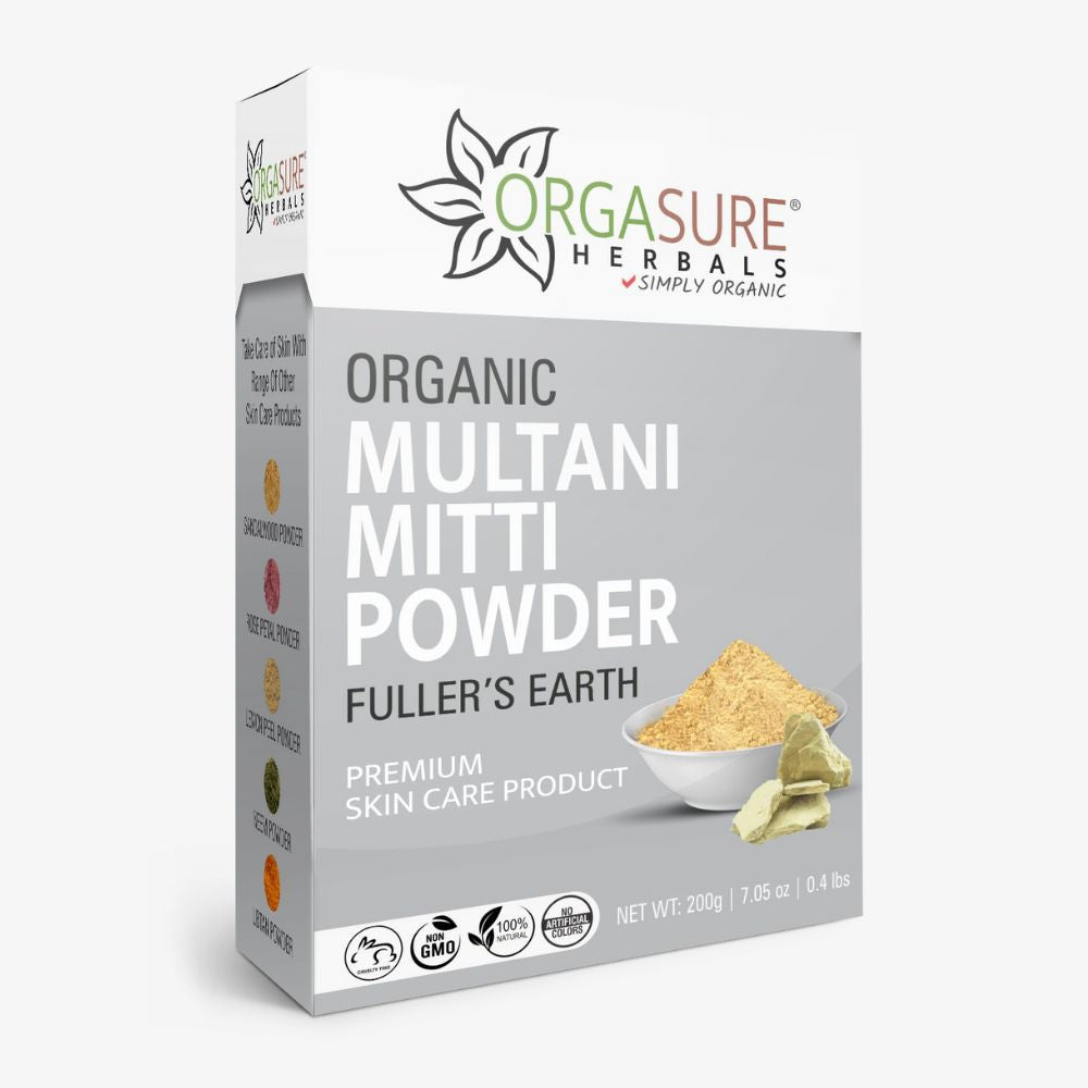 Natural Multani Mitti powder (Fuller's Earth) 200 جم للعناية بالوجه والبشرة