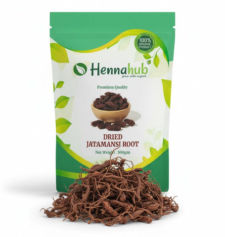 Hennahub Whole Dried Raw Jatamansi Roots (Sabut) 100gm Pack | 100% Natural Spikenard Root | Ayurvedic Herb for Stress Relief, Hair Growth & Sleep Support