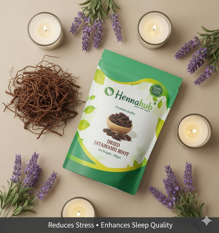 Hennahub Whole Dried Raw Jatamansi Roots (Sabut) 100gm Pack | 100% Natural Spikenard Root | Ayurvedic Herb for Stress Relief, Hair Growth & Sleep Support