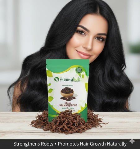 Hennahub Whole Dried Raw Jatamansi Roots (Sabut) 100gm Pack | 100% Natural Spikenard Root | Ayurvedic Herb for Stress Relief, Hair Growth & Sleep Support