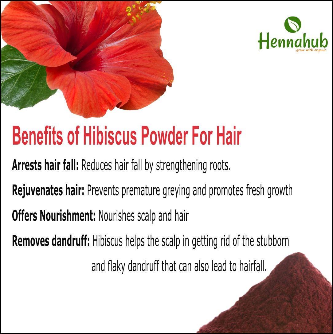 Organic Hibiscus Powder for Hair Care 200gm - hennahubstore