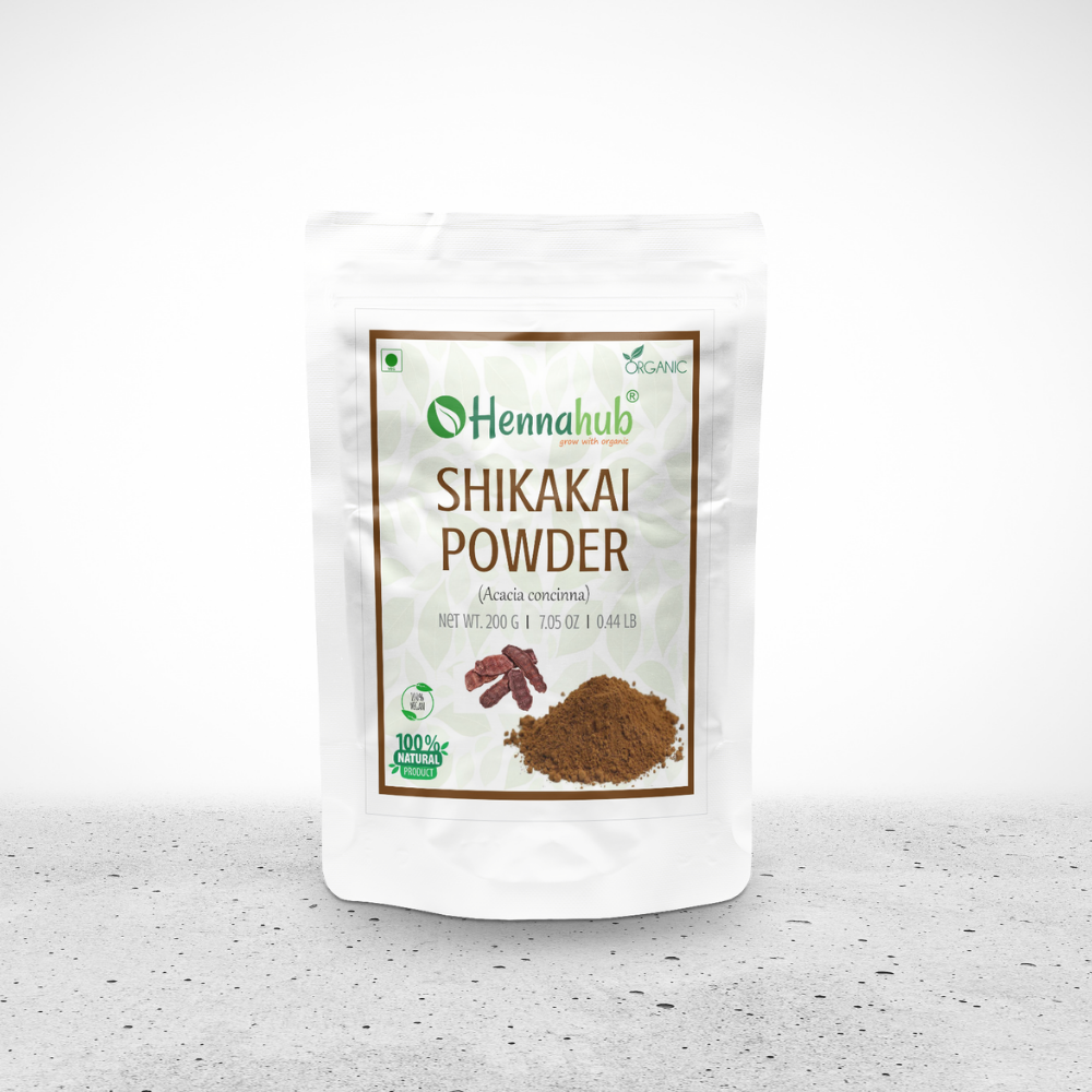 Organic Shikakai Powder for Hair care, 200gm - hennahubstore