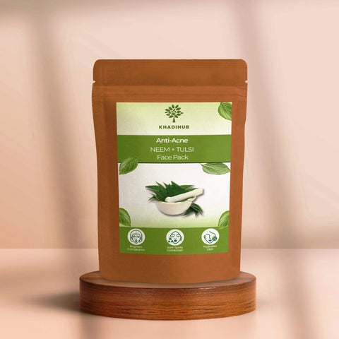 Neem-Tulsi Face Pack, Locks Moisture in Skin. Best for Dry & Flaky Skin