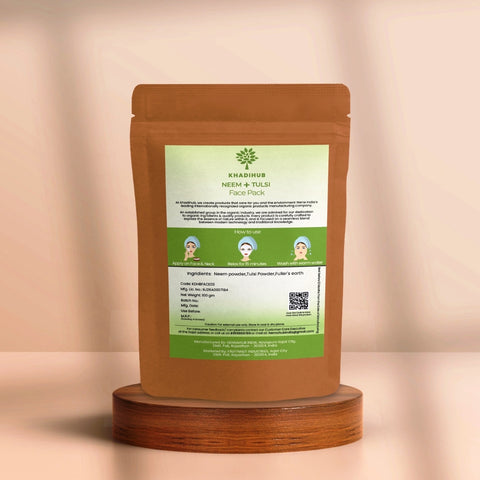 Neem-Tulsi Face Pack, Locks Moisture in Skin. Best for Dry & Flaky Skin